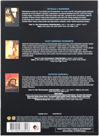 Tom Cruise Kolekcja: Wywiad z Wampirem / Oczy Szeroko Zamknięte / Ostatni Samuraj [BOX] [3DVD]