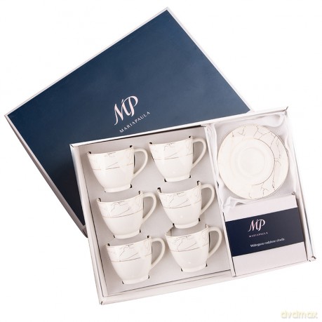 Mariapaula Ecru Nova Marble Zestaw Do Kawy 6/12 Gift Box