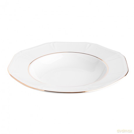 Mariapaula Geometria Złota Linia Talerz Głęboki 24 cm (L02)