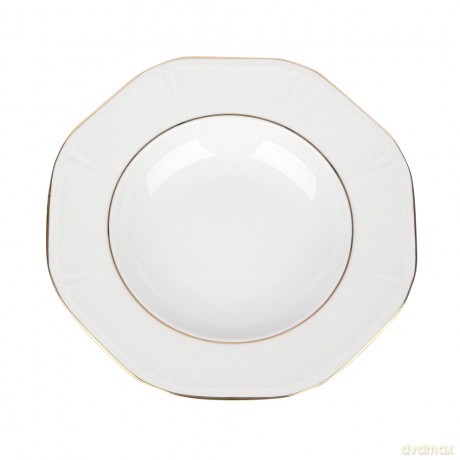 Mariapaula Geometria Złota Linia Talerz Głęboki 24 cm (L02)