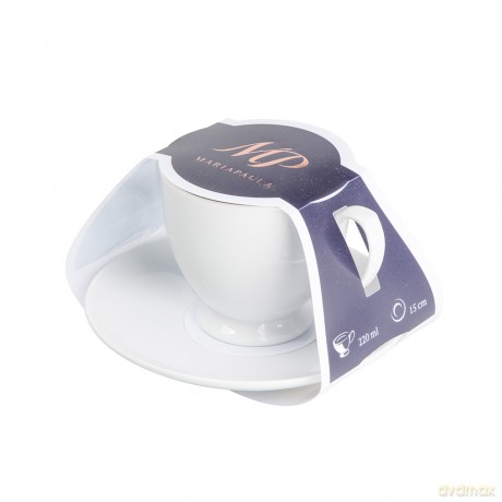 Mariapaula Klasyka Biała Filiżanka 220ml/Spodek 15cm w Opasce