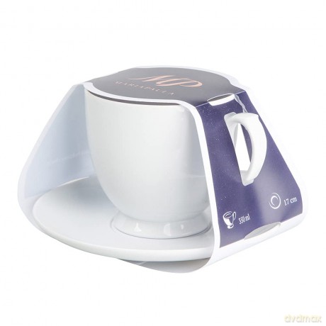 Mariapaula Klasyka Biała Filiżanka Cappuccino 350ml /Spodek 17cm w Opasce