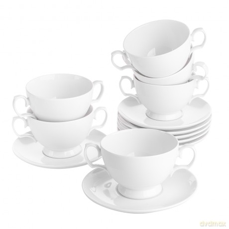 Mariapaula Klasyka Biała Zestaw Do Bulionu 6/12 350ml/17cm (L01)