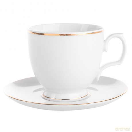 Mariapaula Klasyka Złota Linia Filiżanka Cappuccino 350ml /Spodek 17cm w Opasce