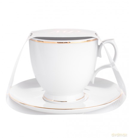 Mariapaula Klasyka Złota Linia Filiżanka Cappuccino 350ml /Spodek 17cm w Opasce