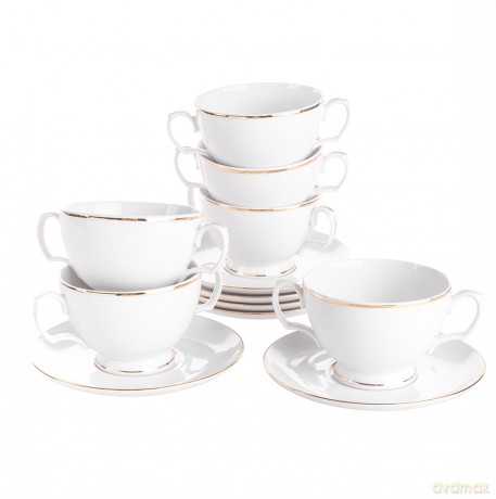 Mariapaula Klasyka Złota Linia Zestaw Do Bulionu 6/12 350ml/17cm