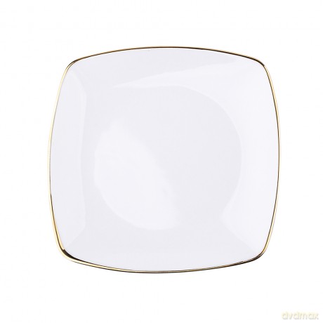 Mariapaula Moderna Kwadratowa Gold Talerz Deserowy 18cm