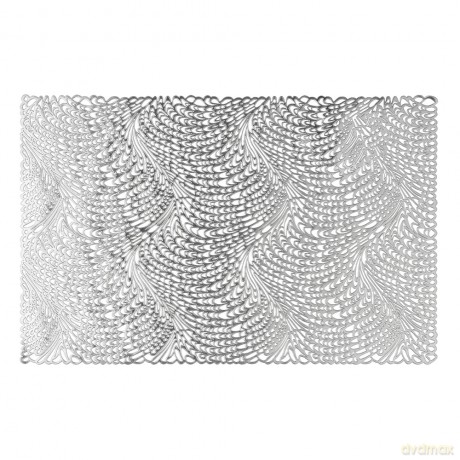Mata Stołowa Pvc 45x30 cm Dek. Fale Srebrna