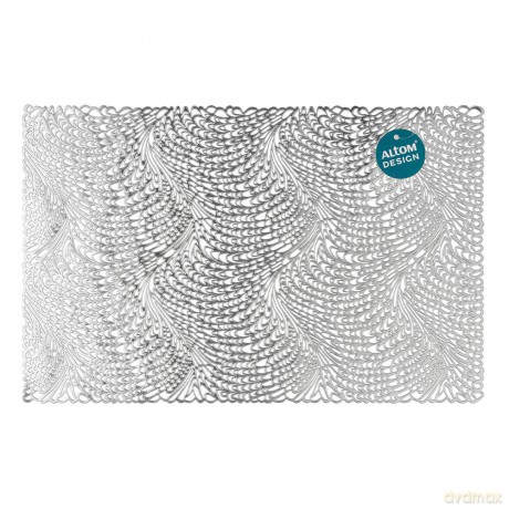 Mata Stołowa Pvc 45x30 cm Dek. Fale Srebrna