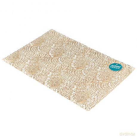 Mata Stołowa Pvc 45x30 cm Dek. Fale Złota