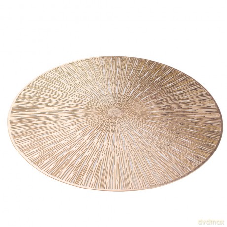Mata Stołowa Pvc Śr. 38 cm Dek. Glamour Złota