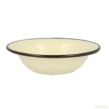 Miska Emaliowana 0,55l Śr.18cm Wys.4,9cm Krem