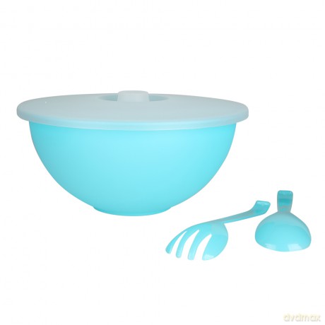 Miska Weekend z Pokrywą I Łyżkami Do Sałaty 26cm 3,6l Turkus (041)