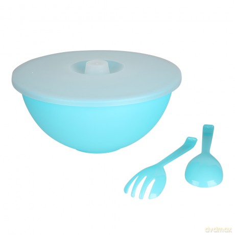 Miska Weekend z Pokrywą I Łyżkami Do Sałaty 26cm 3,6l Turkus (041)