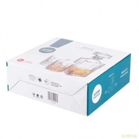 Muscat Zestaw Do Whisky Karafka 900 Ml + 4 Szklanki 330 Ml