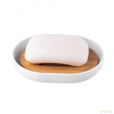 Mydelniczka Plastikowa z Bambusem 12x9x2,5 cm (Łazienka)