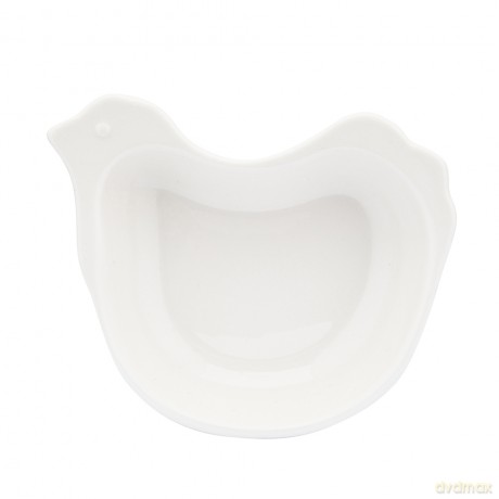 Naczynie Kurka 14x11x3 cm Porcelana Kremowa