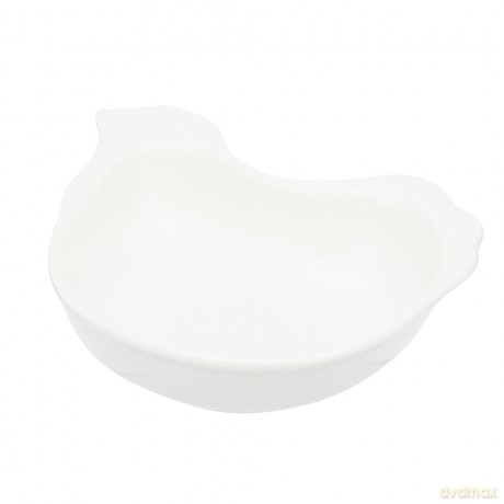 Naczynie Kurka 14x11x3 cm Porcelana Kremowa