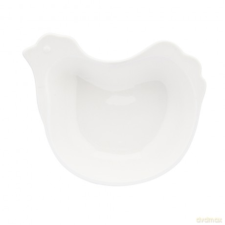 Naczynie Kurka 17,5x14,5x4 cm Porcelana Kremowa