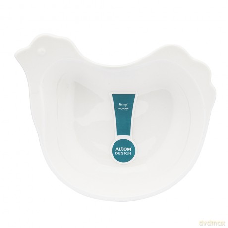 Naczynie Kurka 17,5x14,5x4 cm Porcelana Kremowa