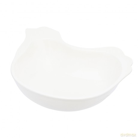 Naczynie Kurka 17,5x14,5x4 cm Porcelana Kremowa