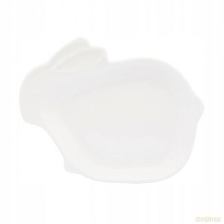 Naczynie Zajączek 13,5x10,5x2 cm Porcelana Kremowa