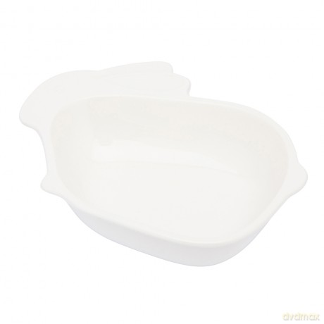 Naczynie Zajączek 13,5x10,5x3,5 cm Porcelana Kremowa