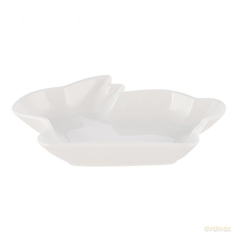 Naczynie Zajączek 17,5x12x2,5 cm Porcelana Kremowa