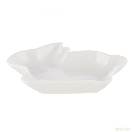 Naczynie Zajączek 17,5x12x2,5 cm Porcelana Kremowa
