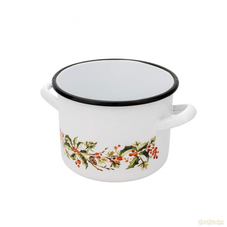Ostrokrzew Garnek Prosty 1,5l Śr.14cm Wys.11cm Biały