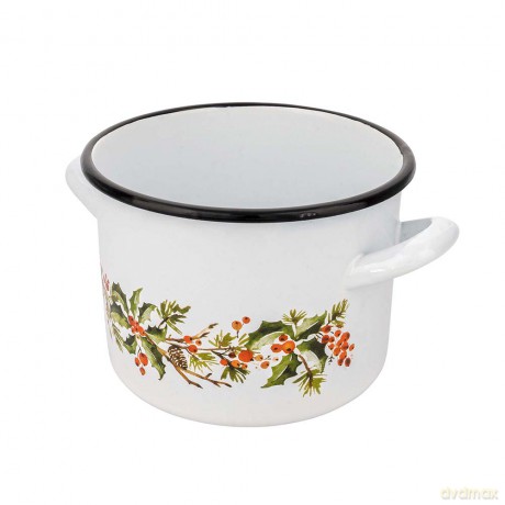 Ostrokrzew Garnek Prosty 2,4l Śr.16cm Wys.12cm Biały