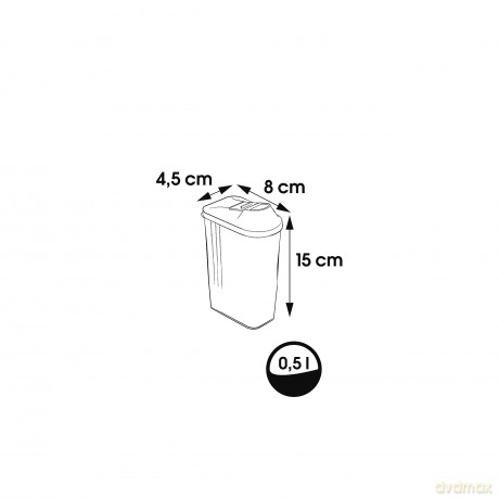Paola Pojemnik Do Produktów Sypkich 0,5l Biały (10484)