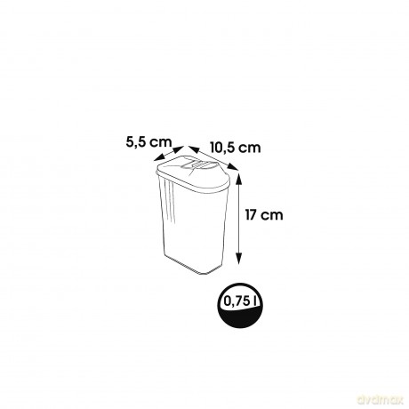Paola Pojemnik Do Produktów Sypkich 0,75l Biały (10482)