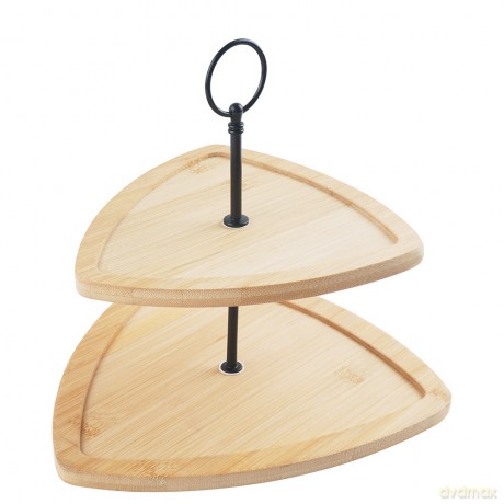 Patera Bambusowa Piętrowa 25x23,5 cm