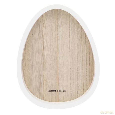 Patera Dekoracyjna Drewniana Jajko 18,5x23,5 cm