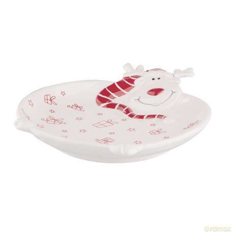 Patera Dolomitowa Renifer 26x22x4,5 cm
