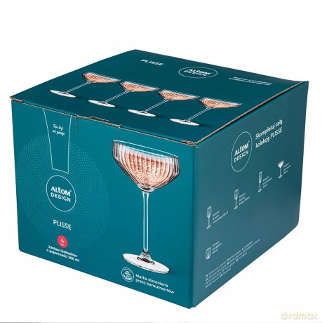 Plisse Kpl.4 Kieliszków Prosseco 300ml
