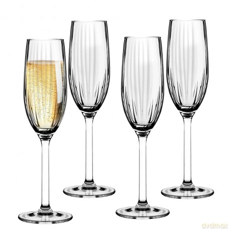 Plisse Kpl.4 Kieliszków Szampan 210ml