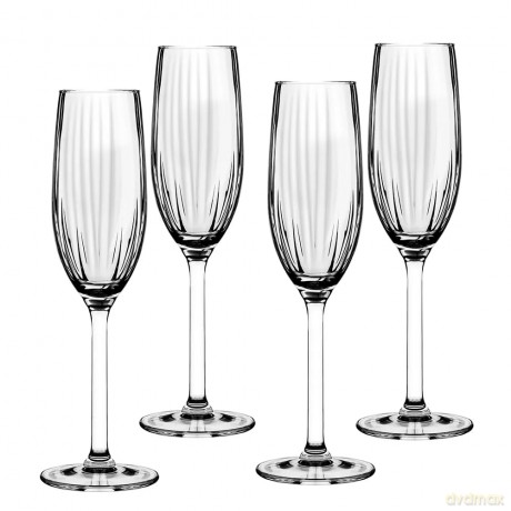 Plisse Kpl.4 Kieliszków Szampan 210ml