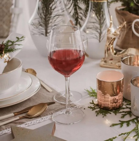 Plisse Kpl.4 Kieliszków Wino Czerwone 500ml