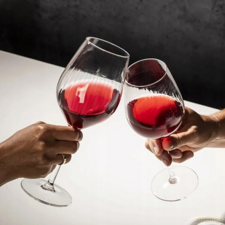 Plisse Kpl.4 Kieliszków Wino Czerwone 500ml