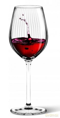 Plisse Kpl.4 Kieliszków Wino Czerwone 500ml