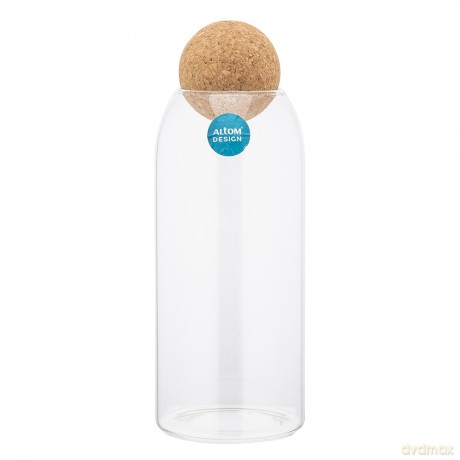 Pojemnik Borosilikat 1000ml z Korkowym Zamknięciem
