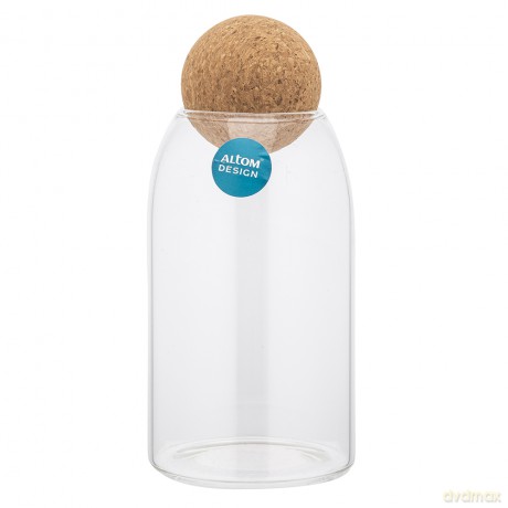 Pojemnik Borosilikat 750ml z Korkowym Zamknięciem