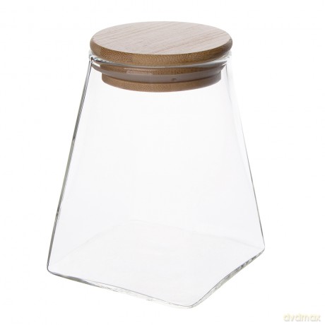Pojemnik Borosilikat z Bambusową Pokrywką 530ml (Color Box)