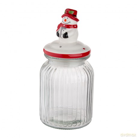 Pojemnik Do Przechowywania 900ml z Ceramiczna Pokrywką Bałwan
