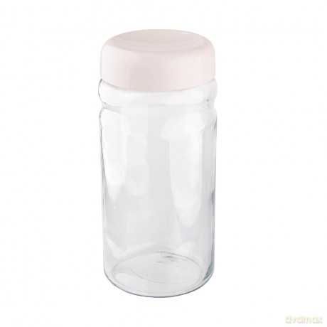 Pojemnik Szklany z Plastikową Pokrywką 1,8l Krem