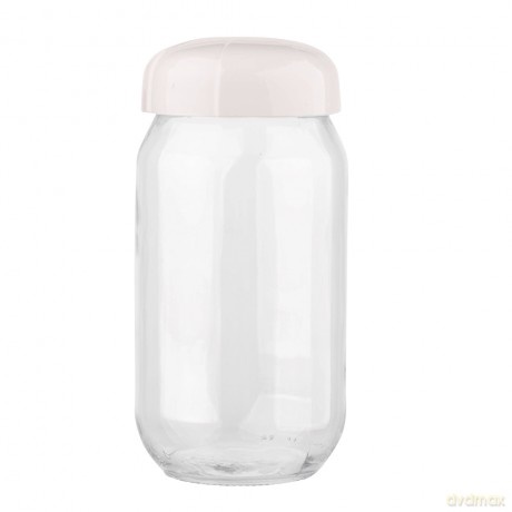 Pojemnik Szklany z Plastikową Pokrywką 1l Krem