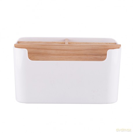 Pojemnik z 5 Przegródkami Plastik + Bambus 18x14,5x9,5 cm (Łazienka)
