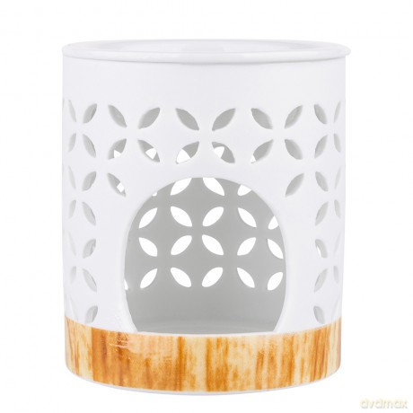 Porcelanowy Kominek Zapachowy Dek. Liście 10x10x11 cm